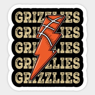 Funny Sports Grizzlies Proud Name Basketball Classic Sticker